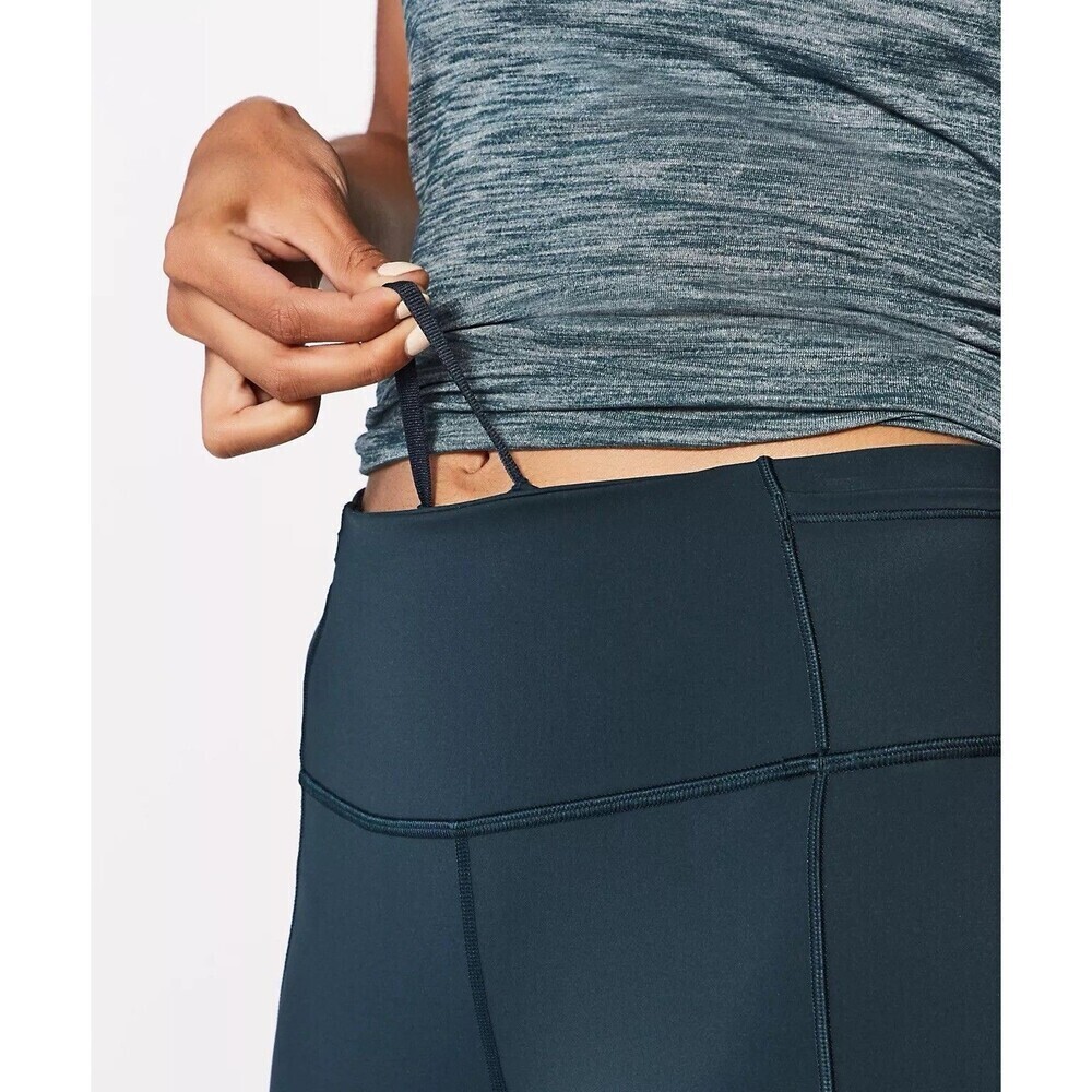 Lululemon Fast Free Crop II *Nulux 19" Grey Eucalyptus Size 8 - Picture 5 of 14